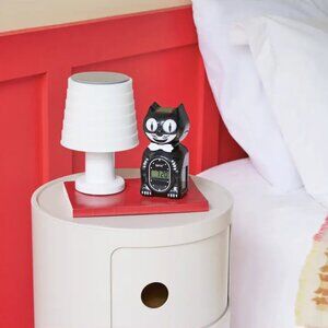 Solar Powered Kit-Cat clock Digital Alarm Klock Classic Black